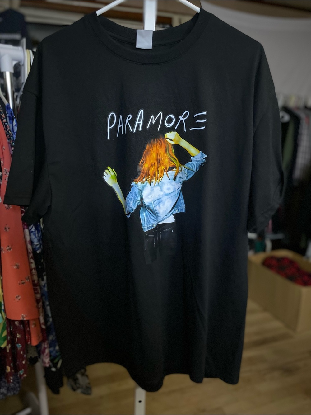 Paramore - Short-Sleeve Graphic Tee with Orange Hair Artwork